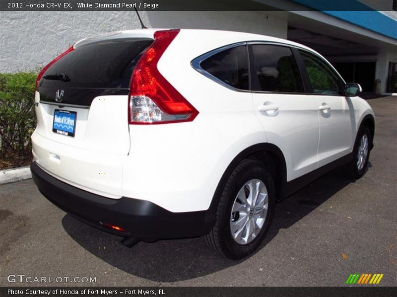 White Diamond Pearl / Beige 2012 Honda CR-V EX