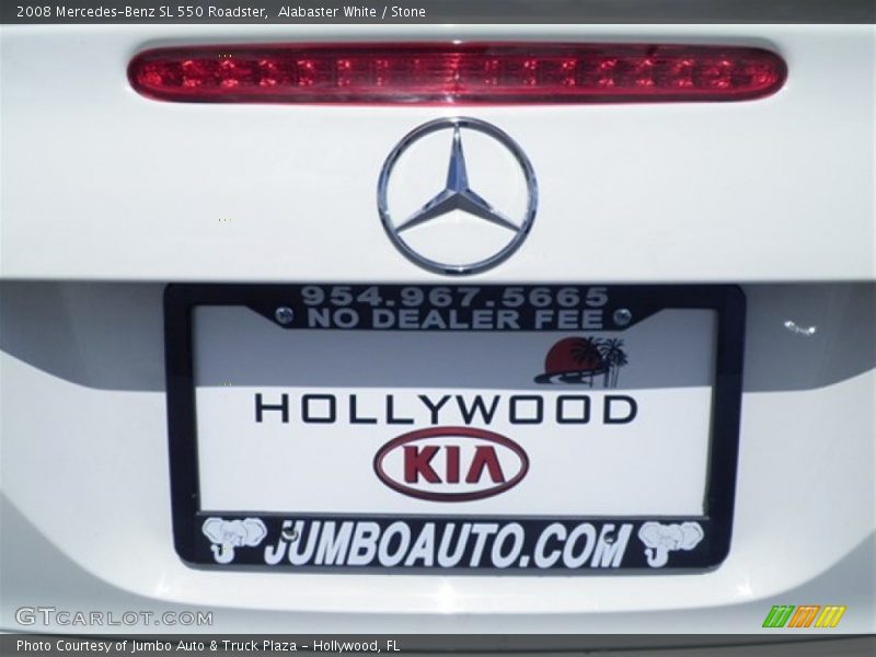 Alabaster White / Stone 2008 Mercedes-Benz SL 550 Roadster