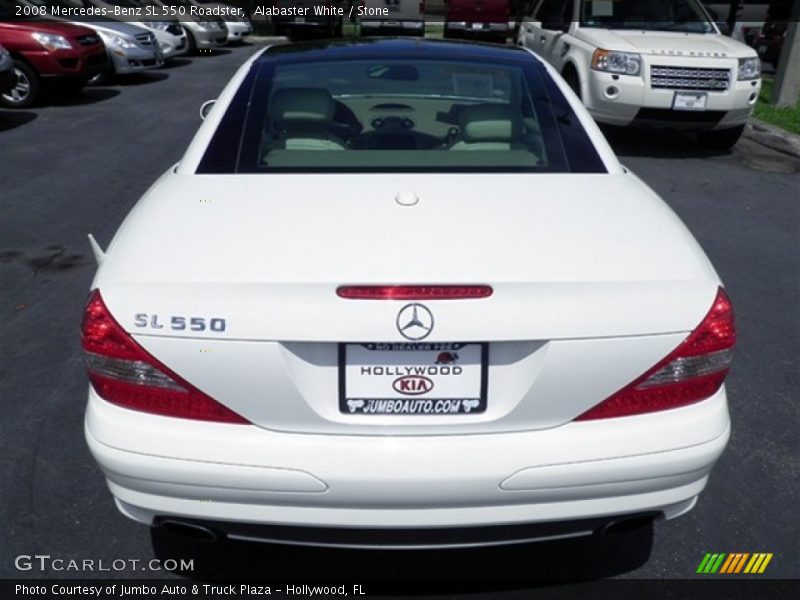 Alabaster White / Stone 2008 Mercedes-Benz SL 550 Roadster