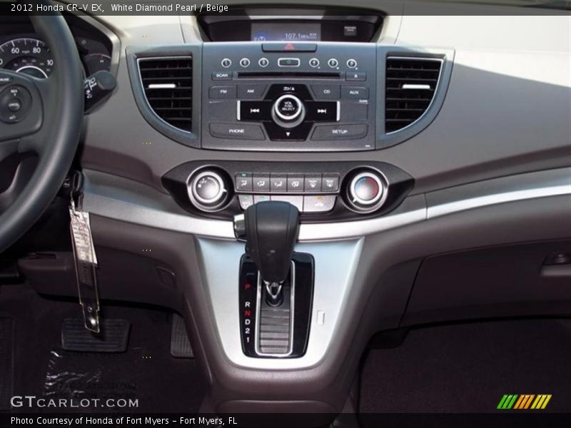 White Diamond Pearl / Beige 2012 Honda CR-V EX