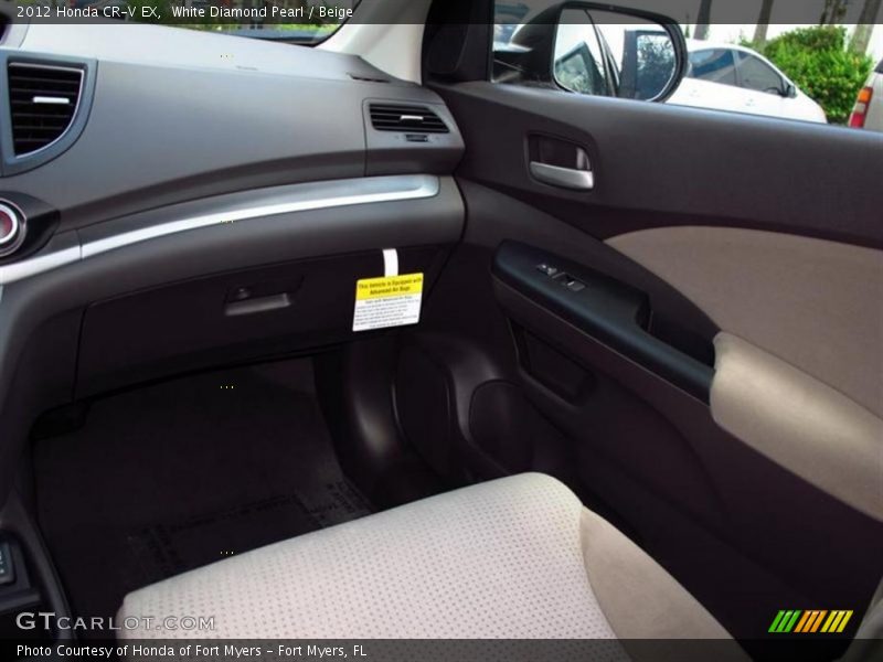 White Diamond Pearl / Beige 2012 Honda CR-V EX