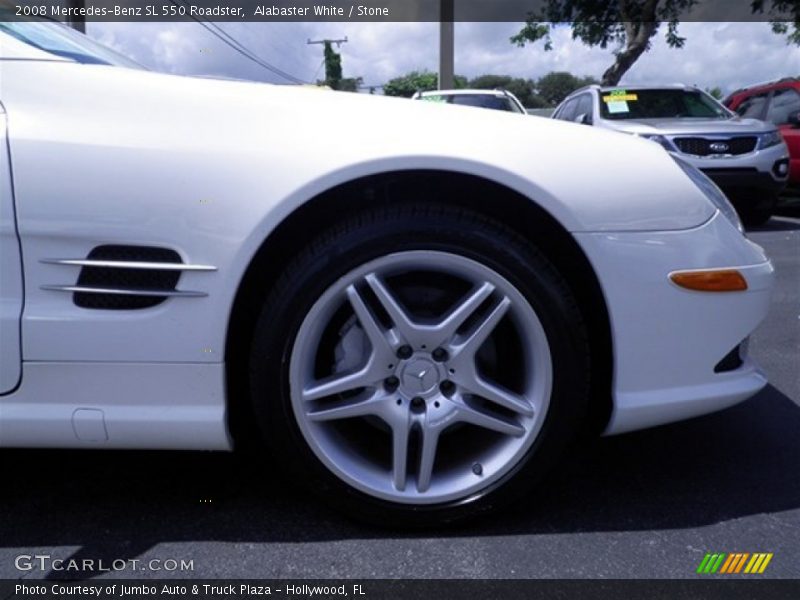 Alabaster White / Stone 2008 Mercedes-Benz SL 550 Roadster