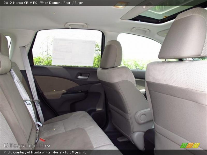 White Diamond Pearl / Beige 2012 Honda CR-V EX