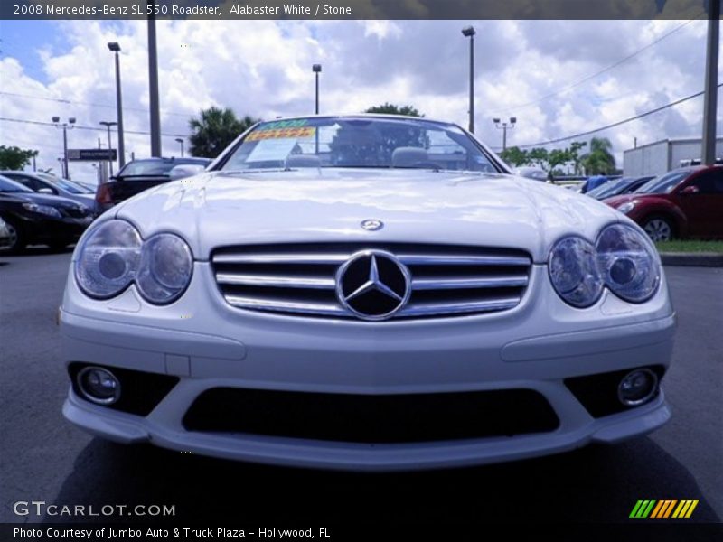 Alabaster White / Stone 2008 Mercedes-Benz SL 550 Roadster