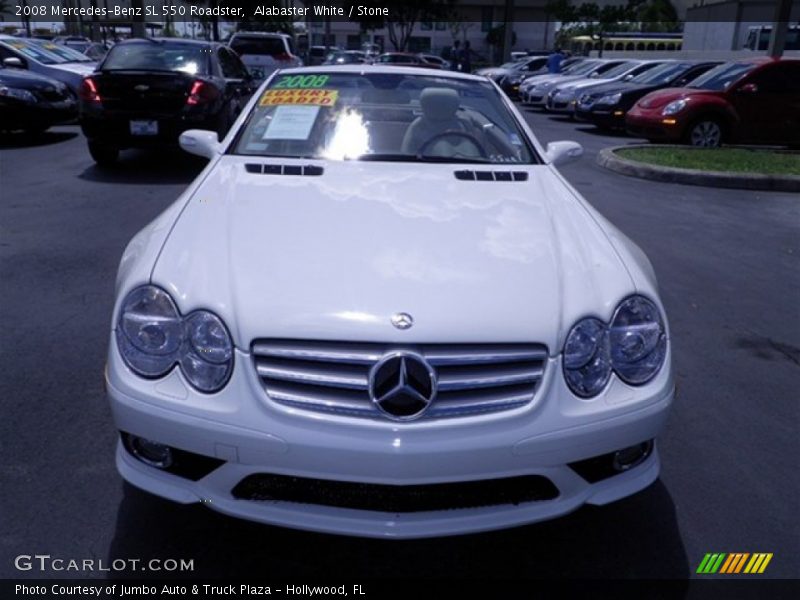 Alabaster White / Stone 2008 Mercedes-Benz SL 550 Roadster