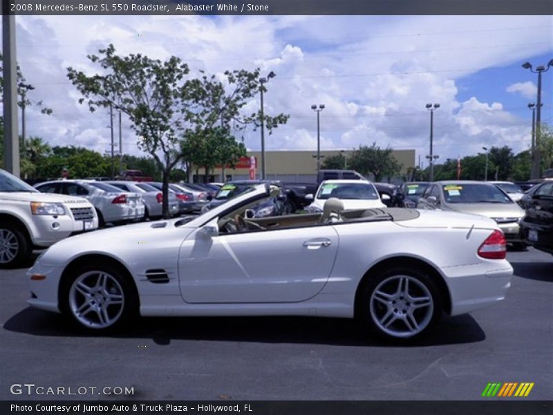 Alabaster White / Stone 2008 Mercedes-Benz SL 550 Roadster