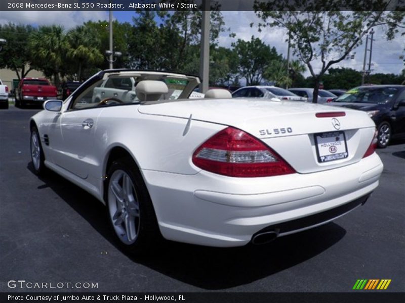 Alabaster White / Stone 2008 Mercedes-Benz SL 550 Roadster