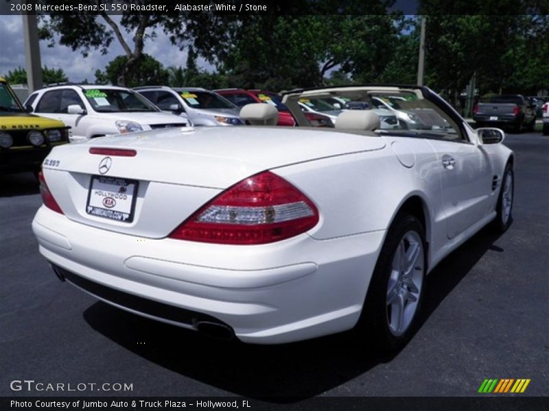 Alabaster White / Stone 2008 Mercedes-Benz SL 550 Roadster