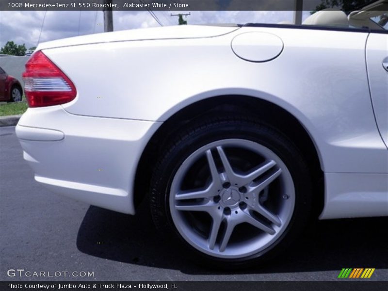 Alabaster White / Stone 2008 Mercedes-Benz SL 550 Roadster
