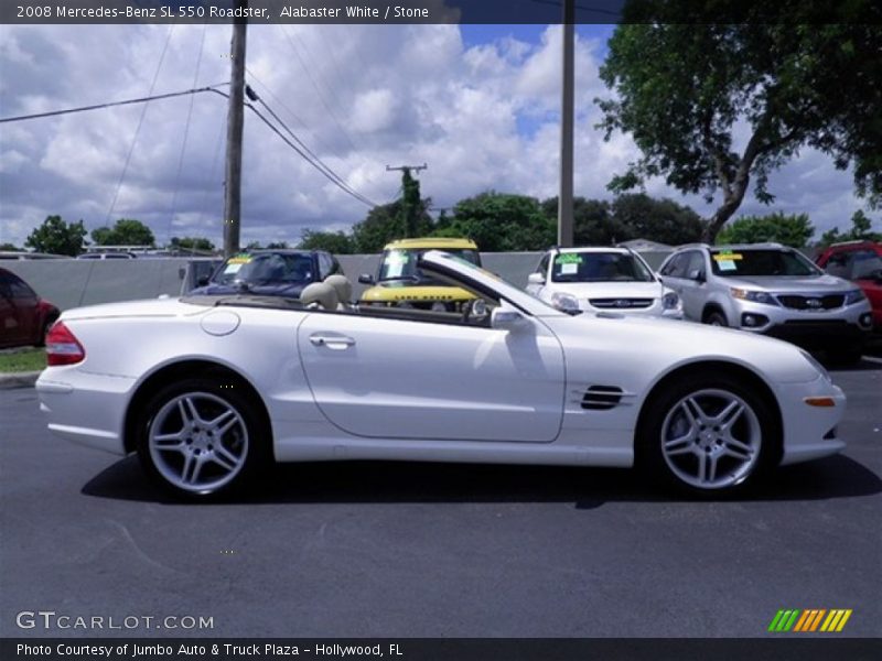 Alabaster White / Stone 2008 Mercedes-Benz SL 550 Roadster