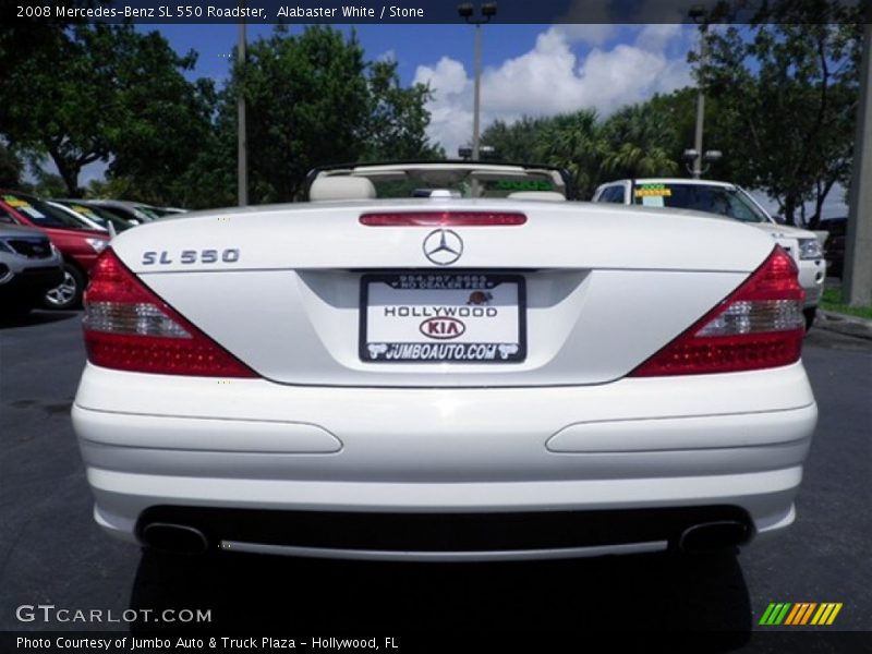 Alabaster White / Stone 2008 Mercedes-Benz SL 550 Roadster