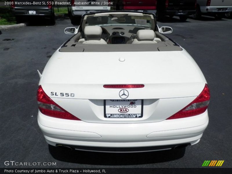 Alabaster White / Stone 2008 Mercedes-Benz SL 550 Roadster