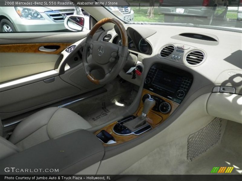 Alabaster White / Stone 2008 Mercedes-Benz SL 550 Roadster