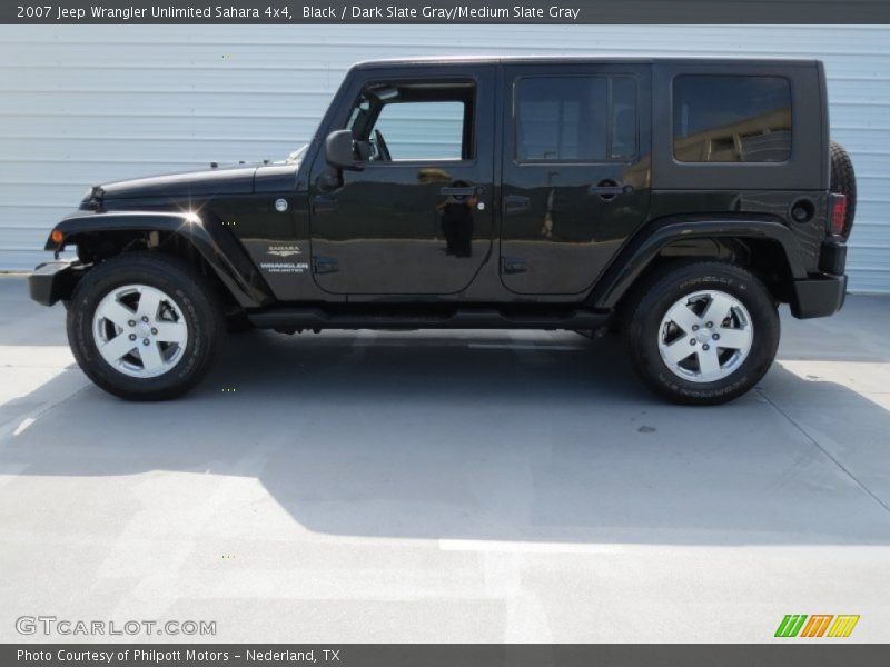 Black / Dark Slate Gray/Medium Slate Gray 2007 Jeep Wrangler Unlimited Sahara 4x4