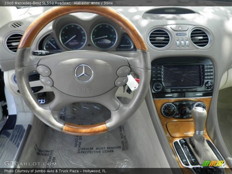 Alabaster White / Stone 2008 Mercedes-Benz SL 550 Roadster