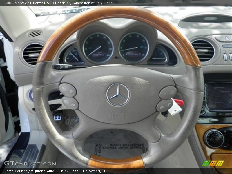 Alabaster White / Stone 2008 Mercedes-Benz SL 550 Roadster