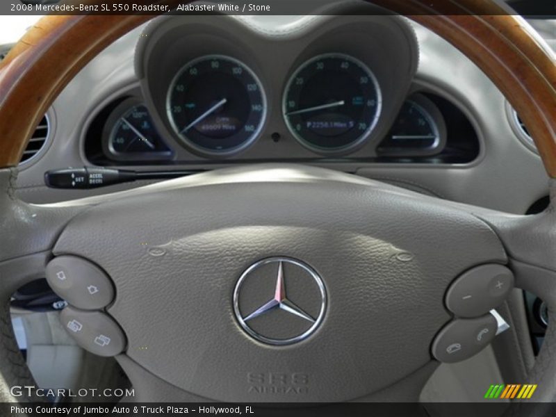 Alabaster White / Stone 2008 Mercedes-Benz SL 550 Roadster
