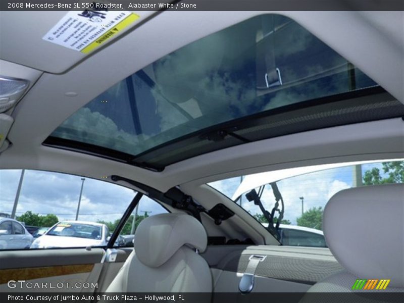 Alabaster White / Stone 2008 Mercedes-Benz SL 550 Roadster