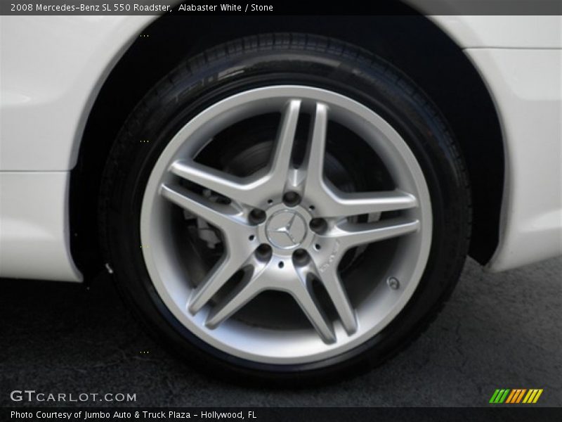 Alabaster White / Stone 2008 Mercedes-Benz SL 550 Roadster