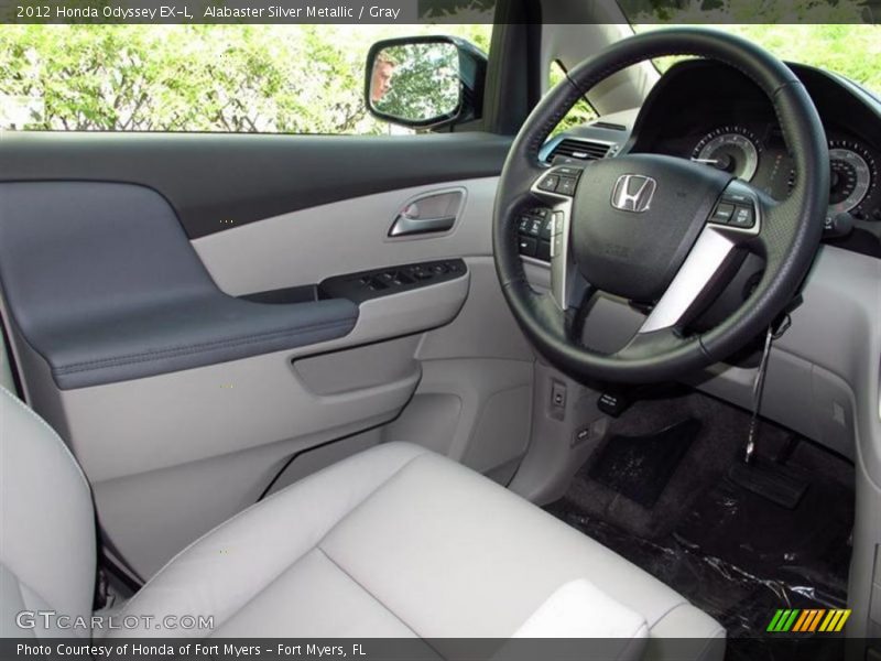 Alabaster Silver Metallic / Gray 2012 Honda Odyssey EX-L
