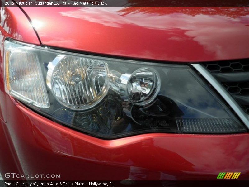 Rally Red Metallic / Black 2009 Mitsubishi Outlander ES