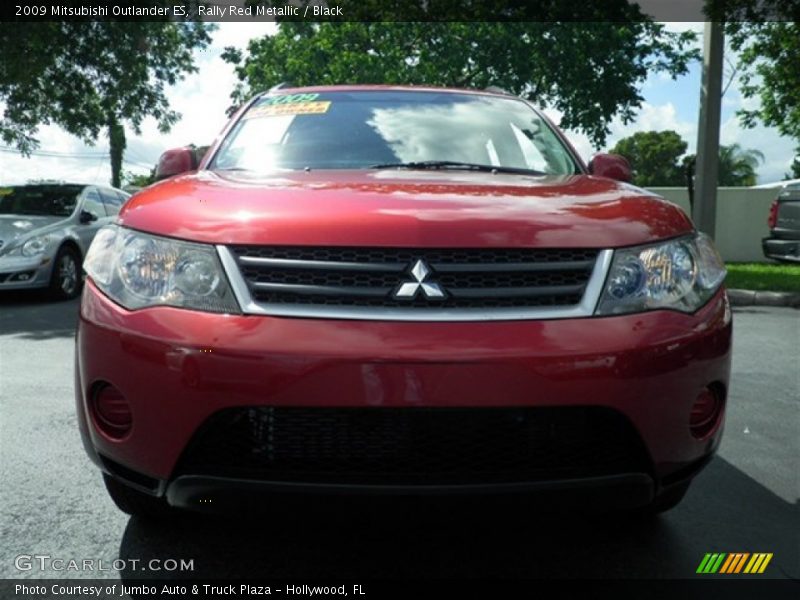 Rally Red Metallic / Black 2009 Mitsubishi Outlander ES