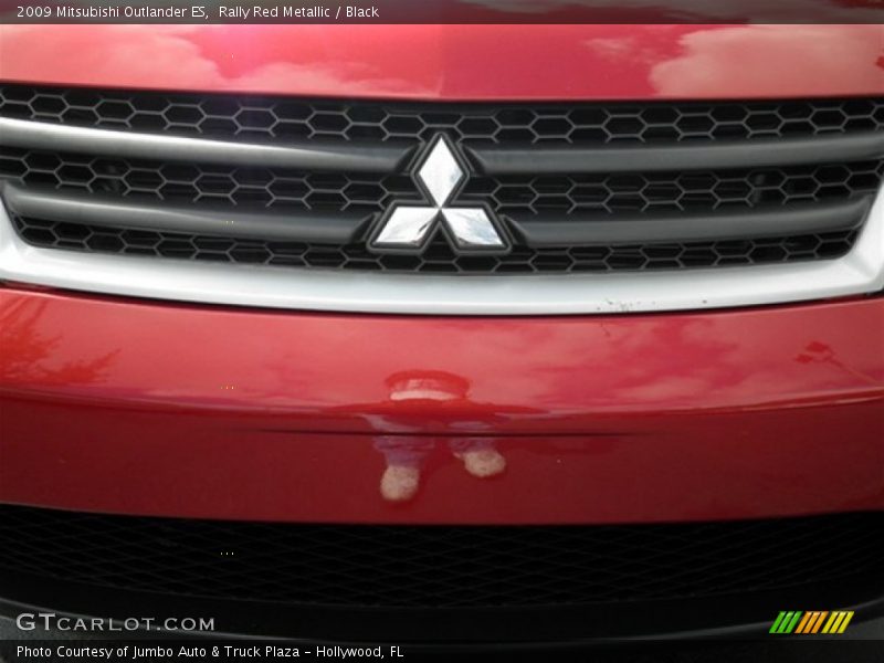Rally Red Metallic / Black 2009 Mitsubishi Outlander ES