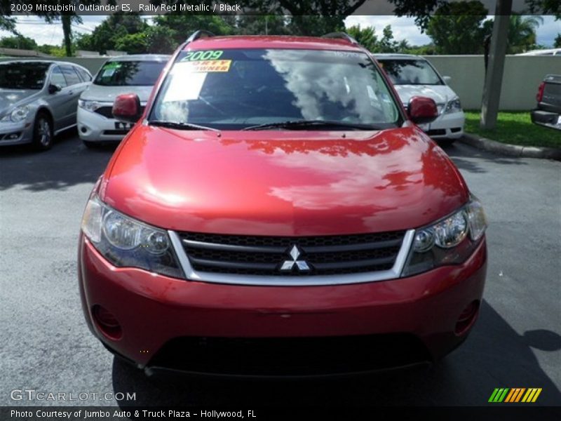 Rally Red Metallic / Black 2009 Mitsubishi Outlander ES