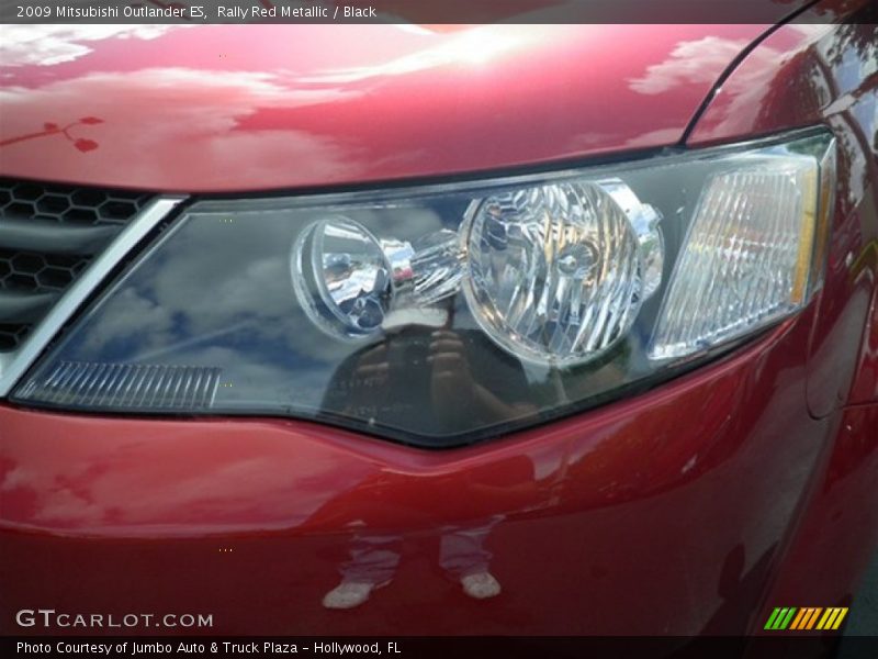 Rally Red Metallic / Black 2009 Mitsubishi Outlander ES