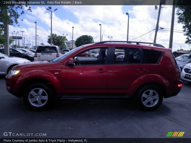 Rally Red Metallic / Black 2009 Mitsubishi Outlander ES