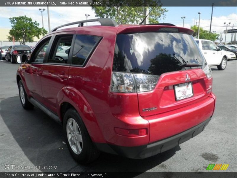 Rally Red Metallic / Black 2009 Mitsubishi Outlander ES