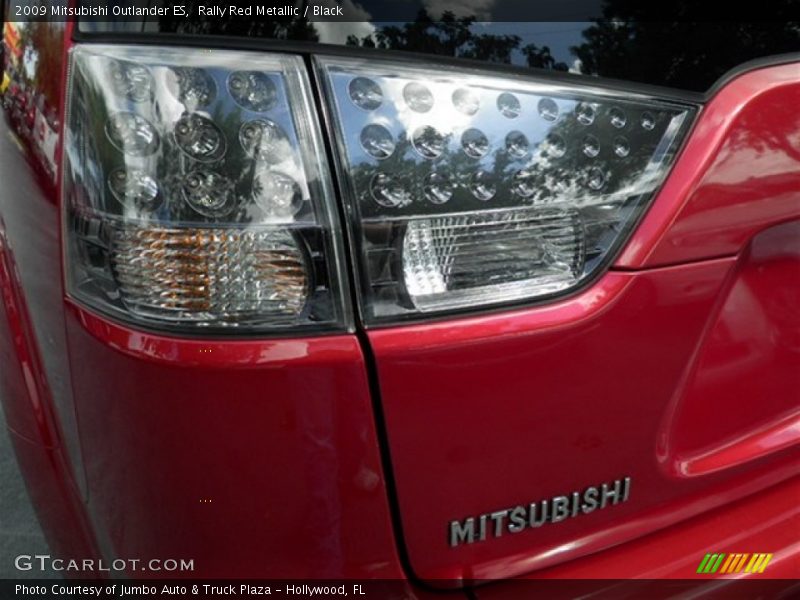 Rally Red Metallic / Black 2009 Mitsubishi Outlander ES