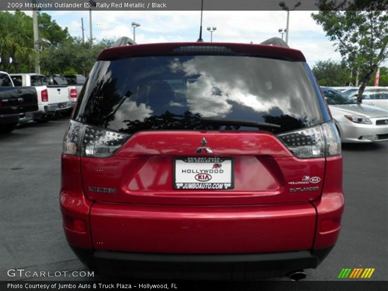 Rally Red Metallic / Black 2009 Mitsubishi Outlander ES