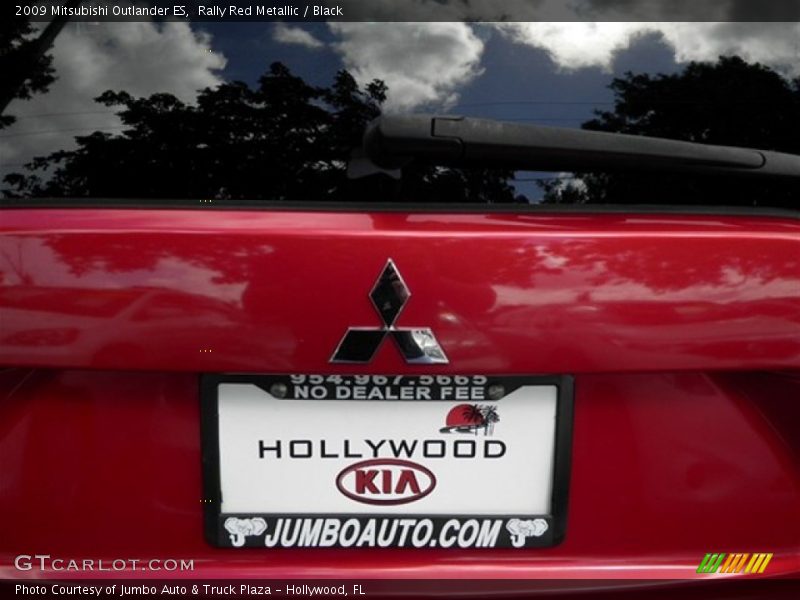 Rally Red Metallic / Black 2009 Mitsubishi Outlander ES