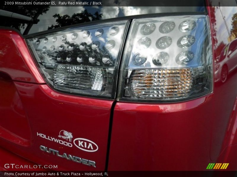 Rally Red Metallic / Black 2009 Mitsubishi Outlander ES