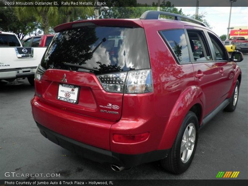 Rally Red Metallic / Black 2009 Mitsubishi Outlander ES