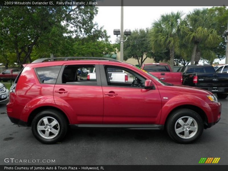 Rally Red Metallic / Black 2009 Mitsubishi Outlander ES