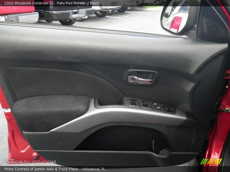 Rally Red Metallic / Black 2009 Mitsubishi Outlander ES
