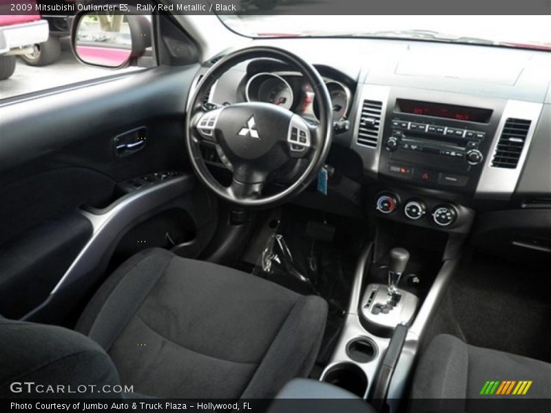 Rally Red Metallic / Black 2009 Mitsubishi Outlander ES