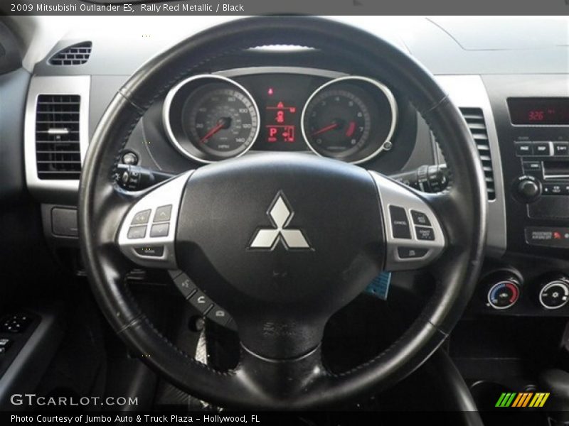 Rally Red Metallic / Black 2009 Mitsubishi Outlander ES