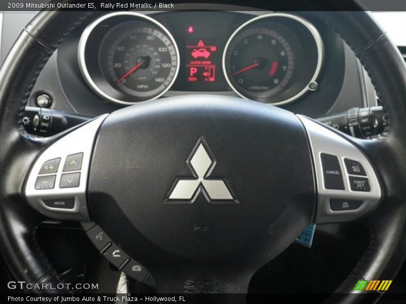 Rally Red Metallic / Black 2009 Mitsubishi Outlander ES