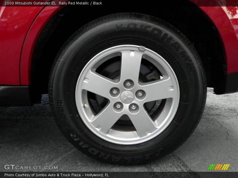 Rally Red Metallic / Black 2009 Mitsubishi Outlander ES