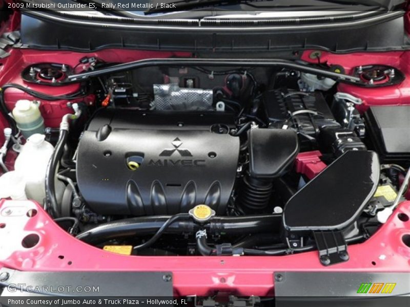 Rally Red Metallic / Black 2009 Mitsubishi Outlander ES