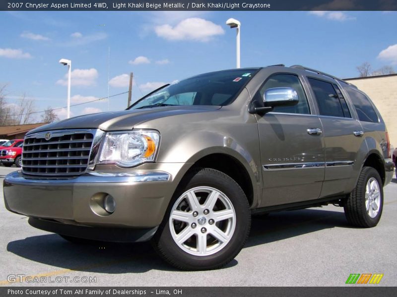 Light Khaki Beige Metallic / Dark Khaki/Light Graystone 2007 Chrysler Aspen Limited 4WD