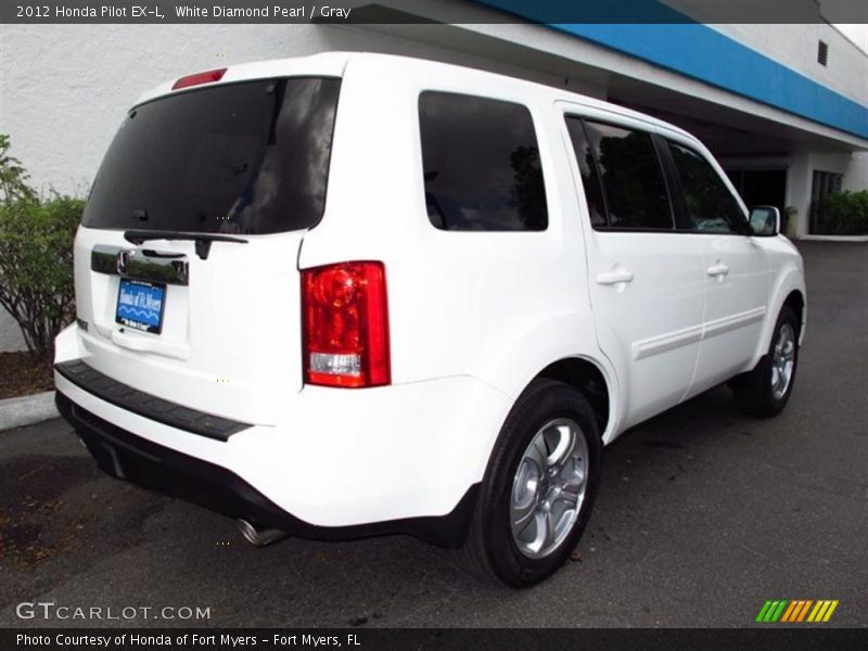 White Diamond Pearl / Gray 2012 Honda Pilot EX-L