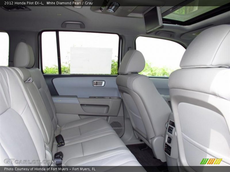 White Diamond Pearl / Gray 2012 Honda Pilot EX-L