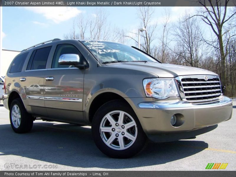 Light Khaki Beige Metallic / Dark Khaki/Light Graystone 2007 Chrysler Aspen Limited 4WD