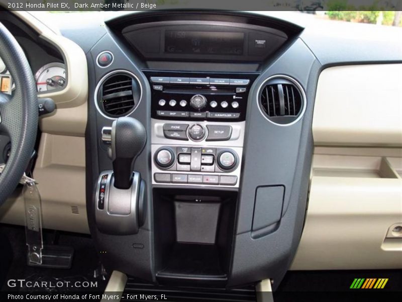 Dark Amber Metallic / Beige 2012 Honda Pilot EX