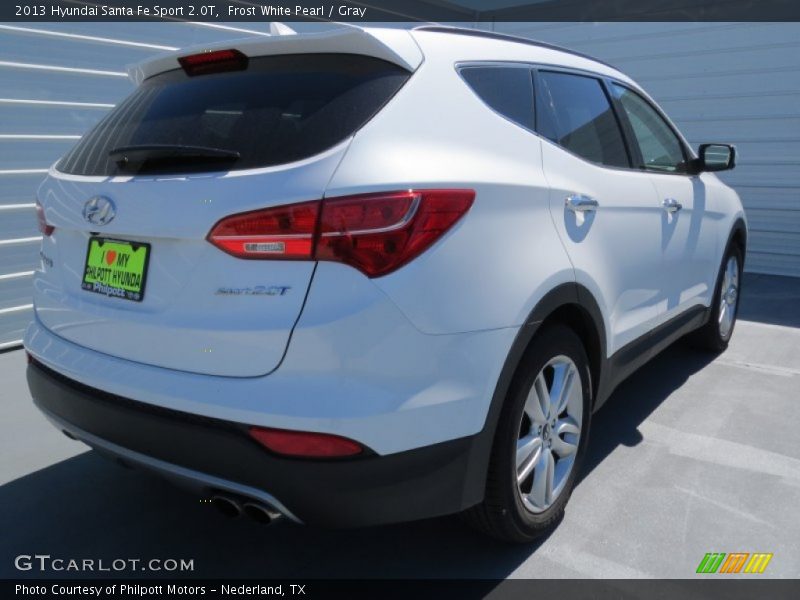 Frost White Pearl / Gray 2013 Hyundai Santa Fe Sport 2.0T