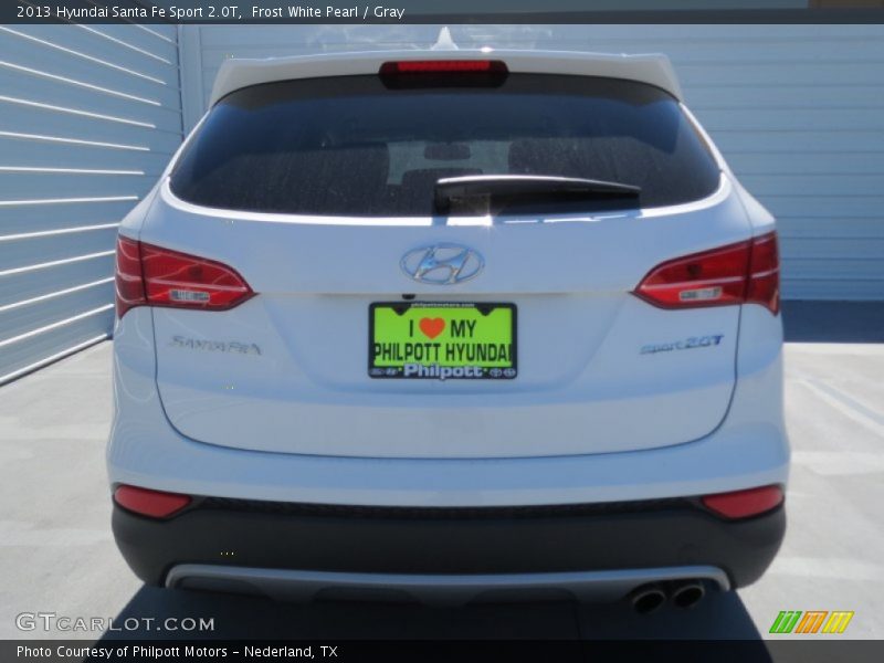 Frost White Pearl / Gray 2013 Hyundai Santa Fe Sport 2.0T